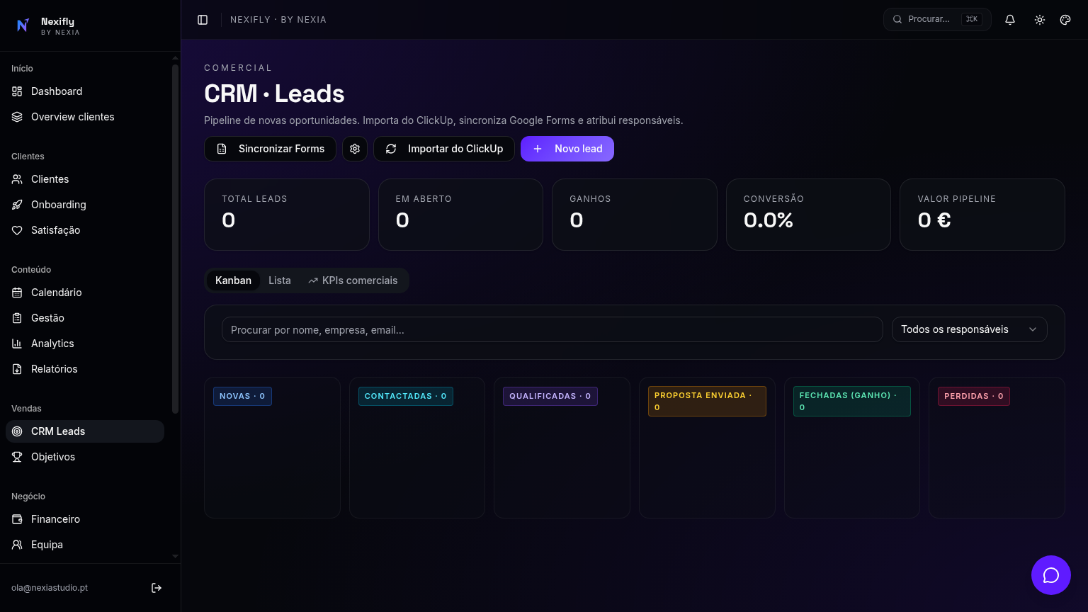 CRM de leads — Nexifly